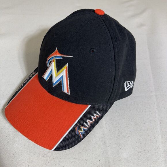 New Era 940 Men Women Cap Miami Marlins The League Black 2Tone Adjustable Hat - Picture 1 of 8